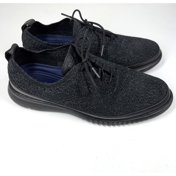 Cole Haan 2.ZeroGrand Oxfords Mens Sz 10 M Knit Black Speckle Stitchlite C28383 main image 5